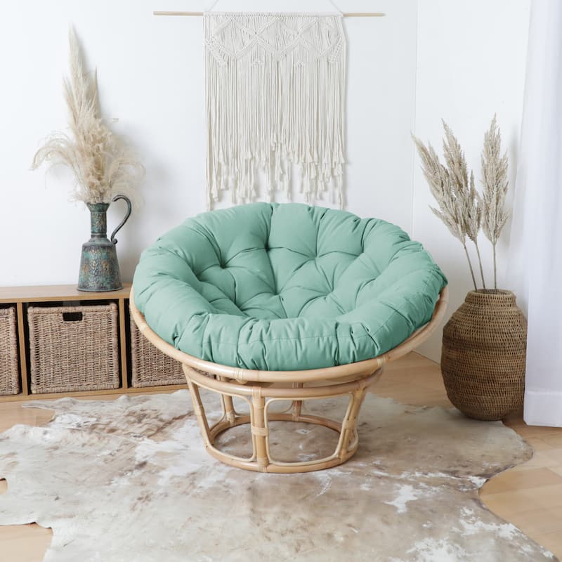 Humble + Haute Round Papasan Cushion - 48 x 48 x 4 inches - Ice Mint