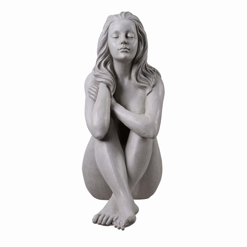 Thinking Lady Outdoor Garden Statue - 19"