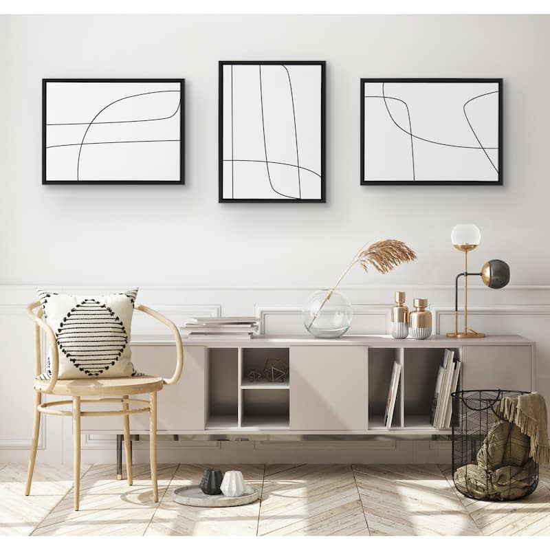 Kate and Laurel Sylvie Lines Canvas by The Creative Bunch Studio