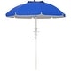 preview thumbnail 2 of 16, Outsunny 5.7' Portable Beach Umbrella with Tilt, Adjustable Height, 2 Cup Holders, Hook, Ruffled Outdoor Umbrella