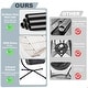 preview thumbnail 4 of 14, HDPE Egg Hanging Chair with Stand - 350lb Capacity Indoor/Outdoor Swing Chair, Includes Cushion and Adjustable Chain