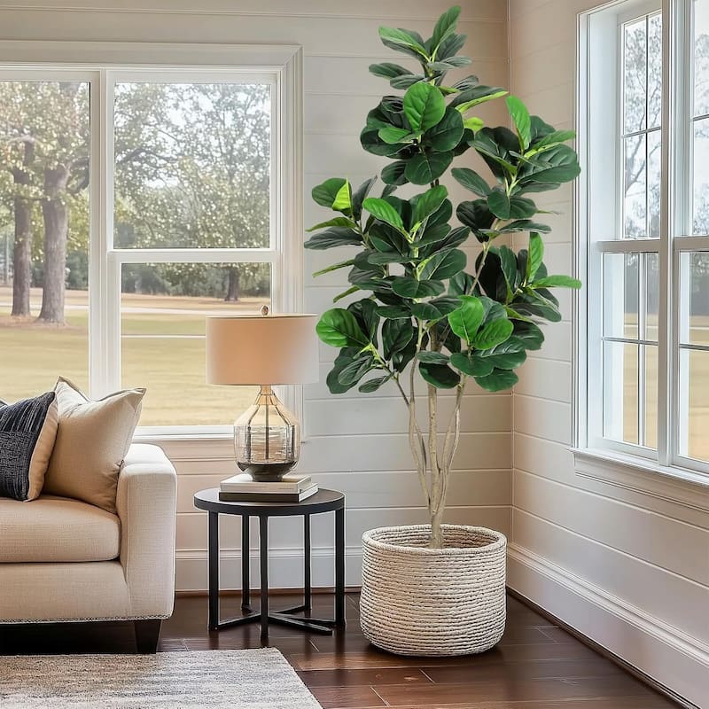 Fiddle Leaf Fig Artificial Tree Faux Floor Plant for Home Decor