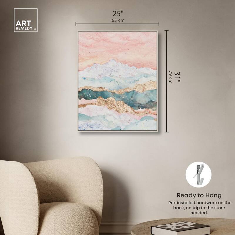 Rose Quartz Ridge Canvas by Art Remedy