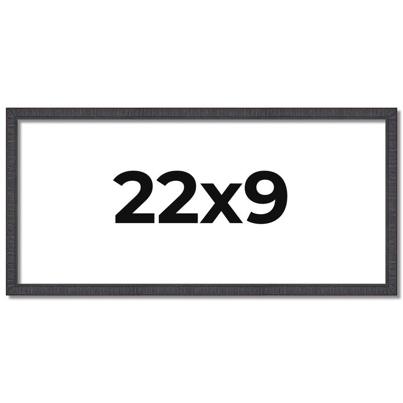 22x9 Frame Brown Solid Wood Picture Frame - Complete Modern Photo