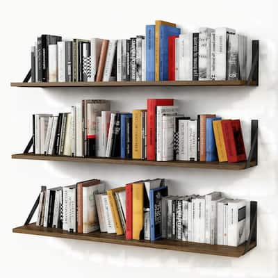 Floating Book Shelves for Wall - 36"D x 8"W x 6.3"H