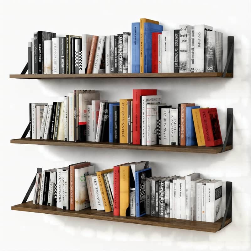 Floating Book Shelves for Wall - 36"D x 8"W x 6.3"H