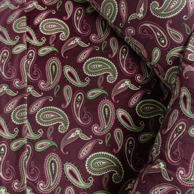 Superior Cotton Flannel Paisley Bed Sheet Set