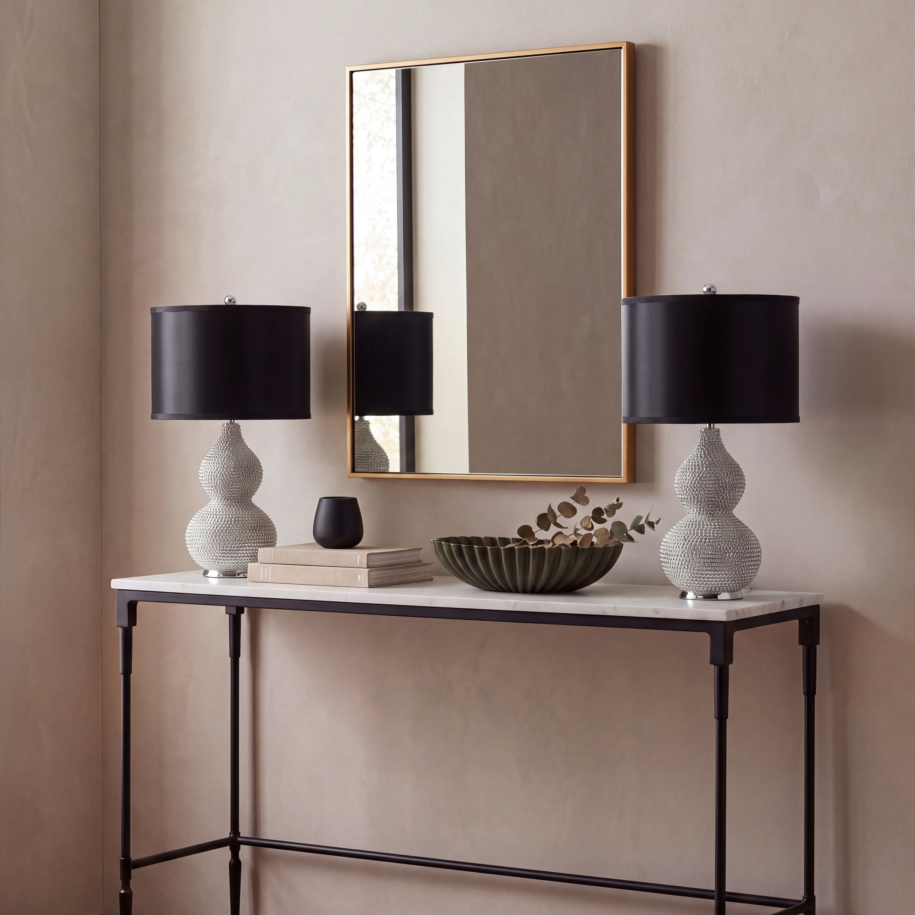 SAFAVIEH Lighting Karri Glam Plastic Table Lamp Set of 2, 24.5-Inch - 14Wx14Dx25H