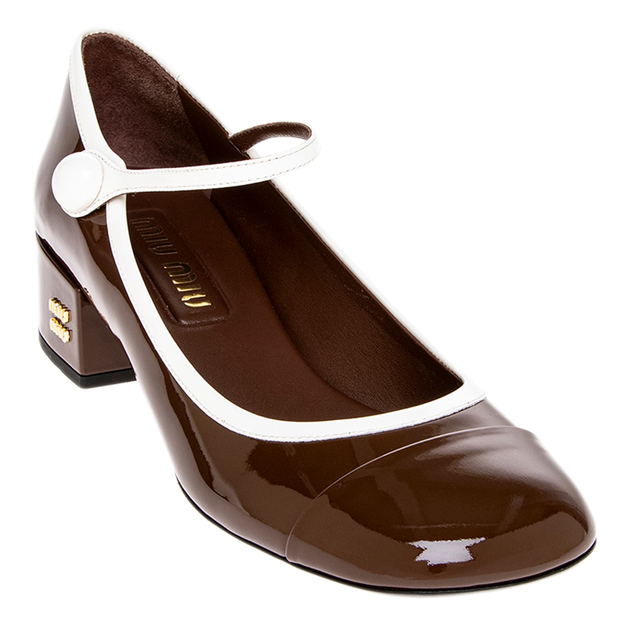 Miu Miu Patent Leather Mary Janes - Overstock - 43669144