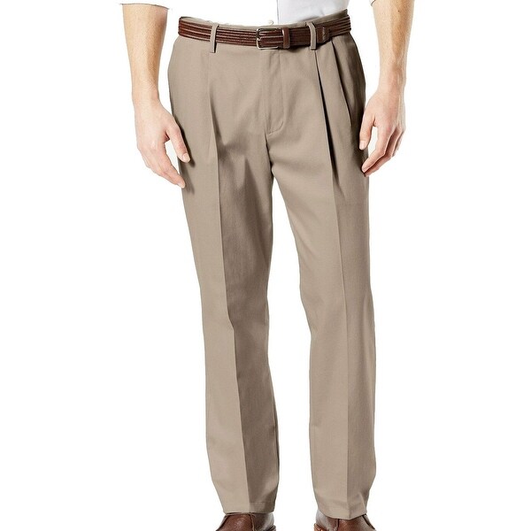 Dockers Mens Pants Beige 44X30 Big & Tall Pleated Classic Fit Stretch. Opens flyout.