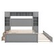 preview thumbnail 72 of 105, Modern Platform Bed with Integrated Cabinet, Trundle Bed and Drawers