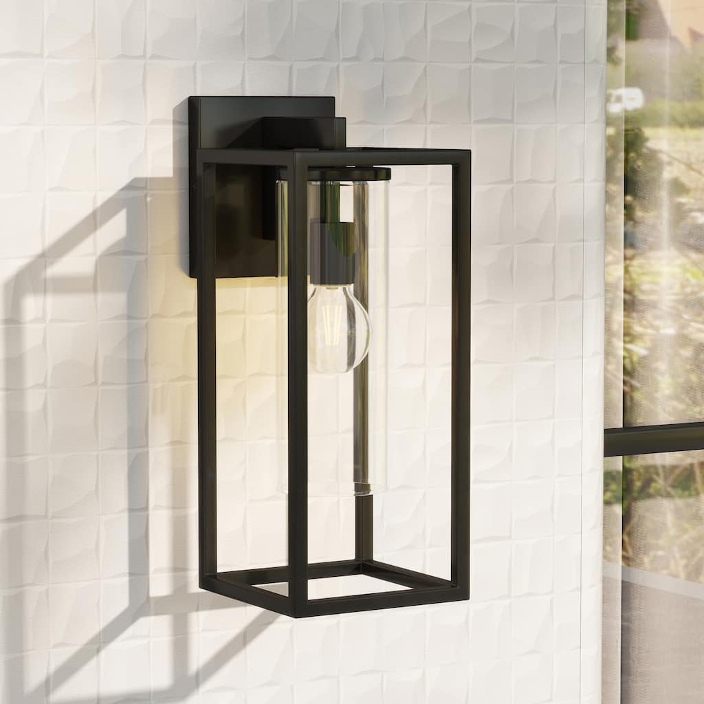 1-Light Outdoor Wall Lights, Outdoor Wall Lantern with Glass Shade