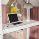 preview thumbnail 12 of 20, Multifunctional Twin Size Wood Loft Kids Bed with Built-in Desk,Shelves,Safety Guardrails and Ladder