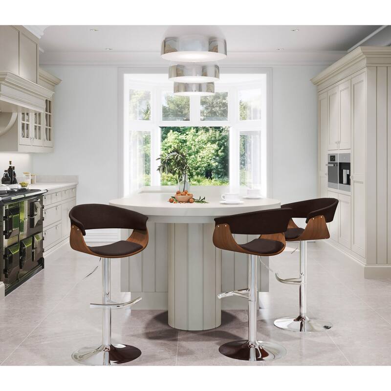 Carson Carrington Samantha Vintage Mid-century Modern Wood Adjustable Bar Stool