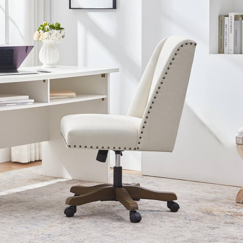 Huimo Home Office Desk Chair with Wheels, 360° Swivel