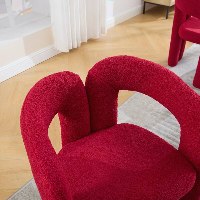 Velvet Fabric Upholstered Accent Chair Set of 2