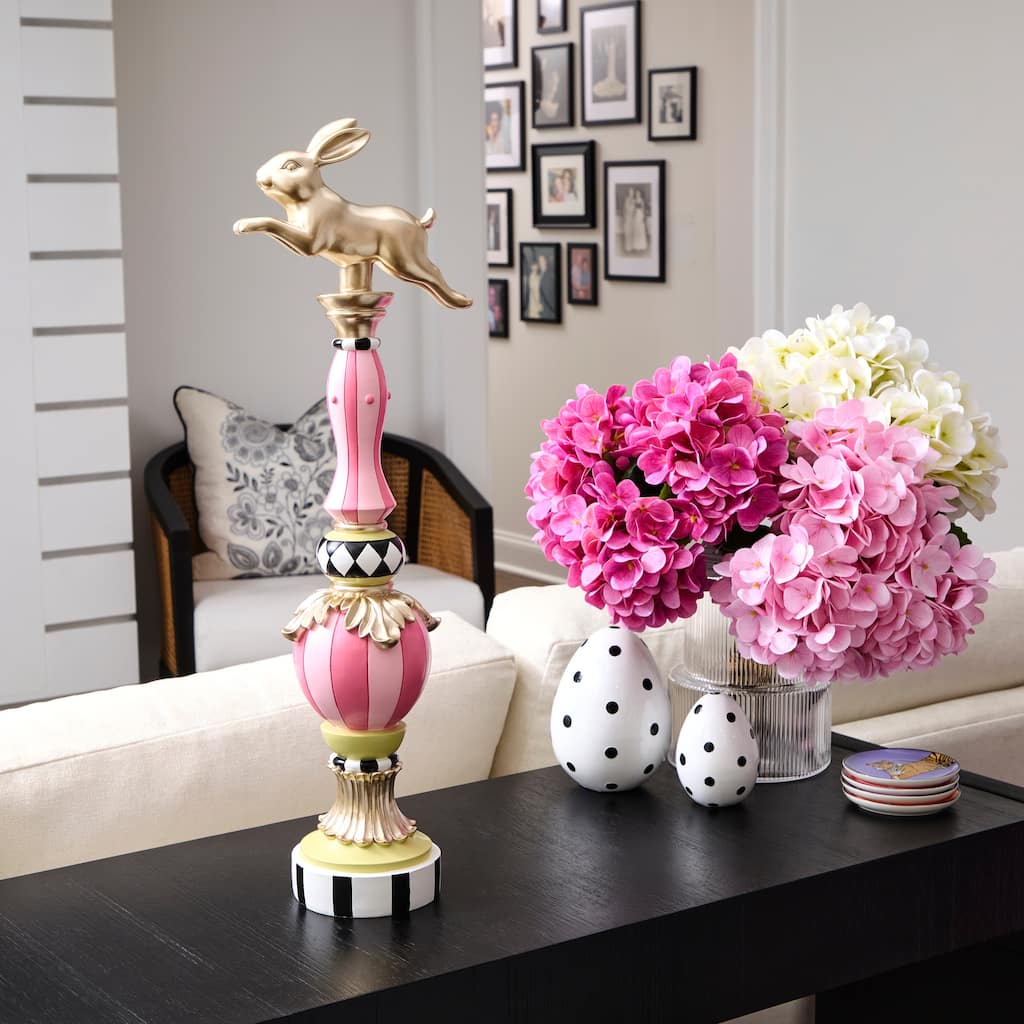 24" Resin Garden Bunny Topiary