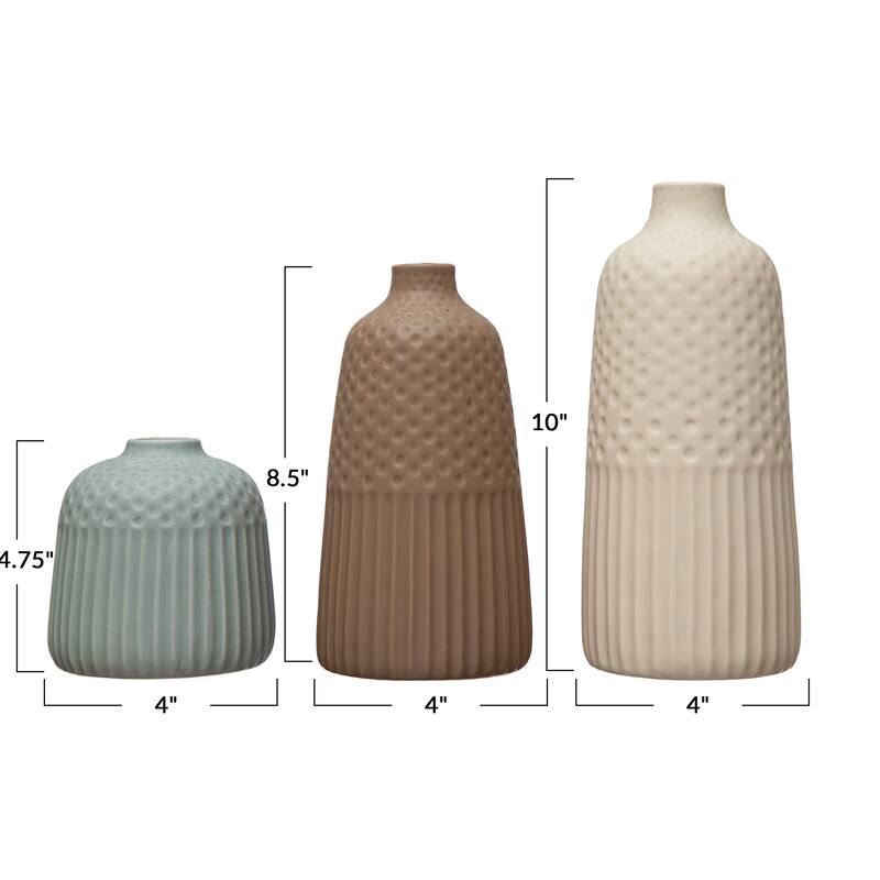 Stoneware Vases with Matte Glaze