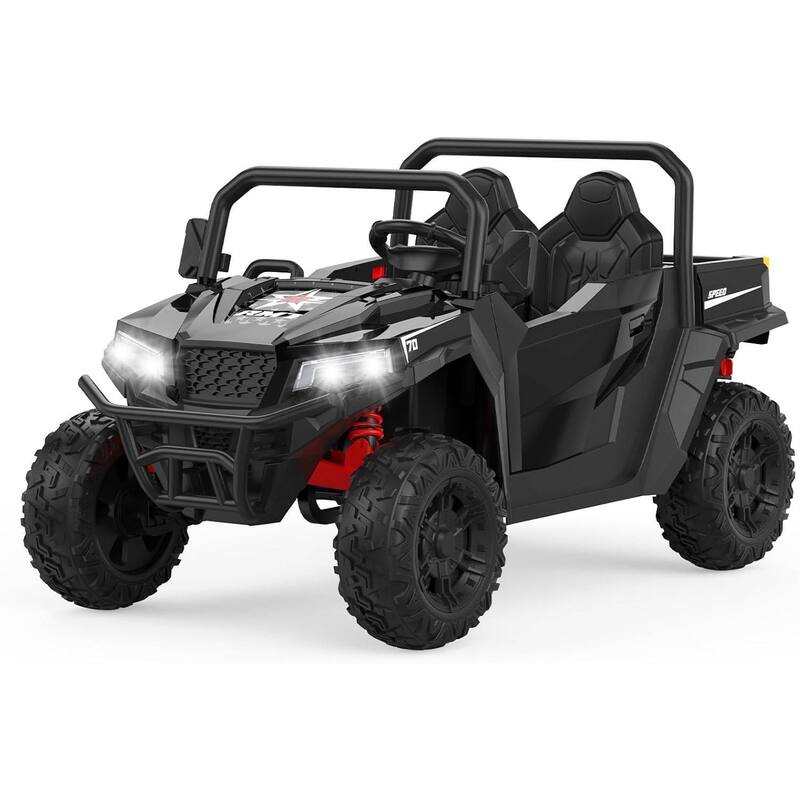 Electric 24V Ride on Dump Truck Toy with Remote for Kids Best Gift - Black