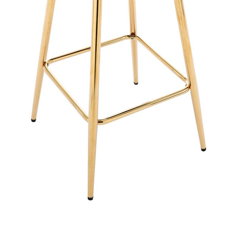 30'' Bar Stools with Chrome Footrest and Base Set of 2