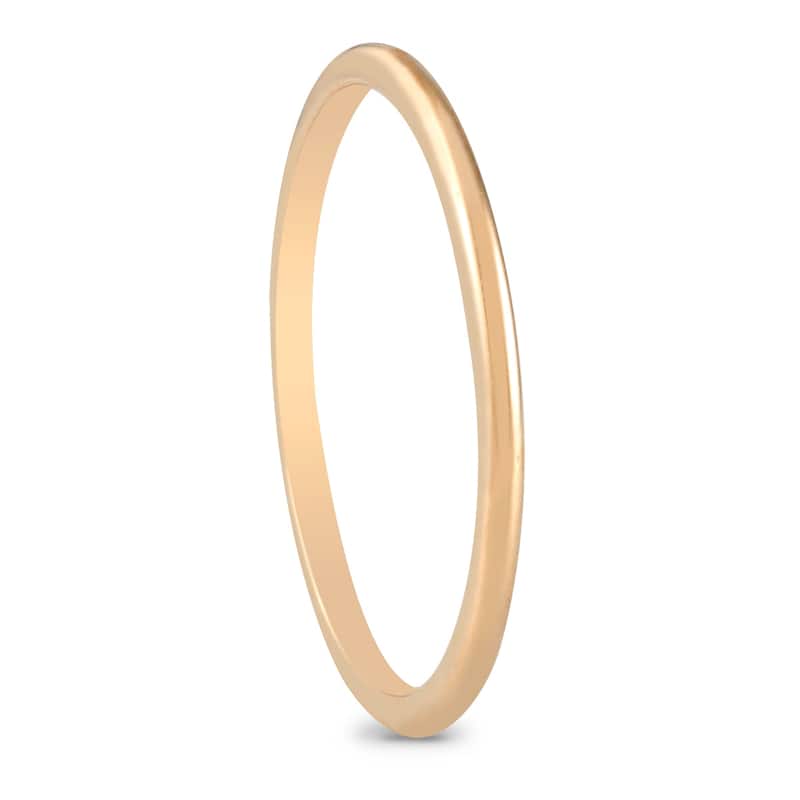 1mm Domed Wedding Band in 14K Pink Gold