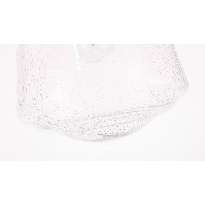 Klyli 11-inch 1-light Clear Seeded Glass Hanging Pendant