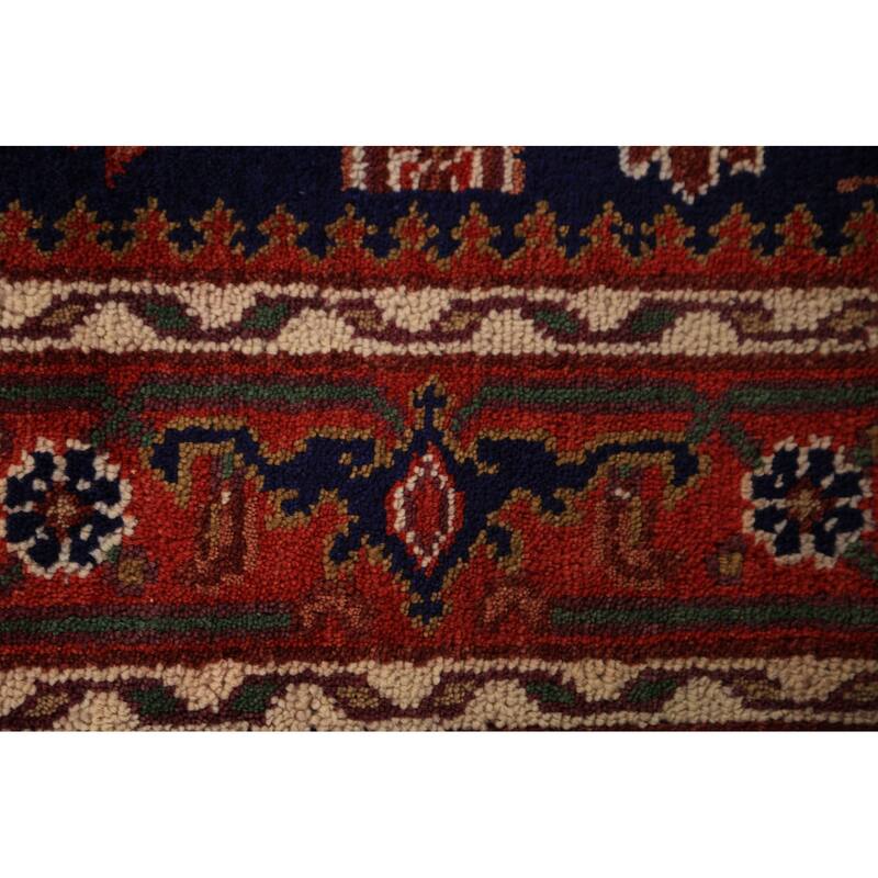Orange Khottan Oriental Accent Rug Hand-Knotted Wool Carpet - 4'1"x 5'10"