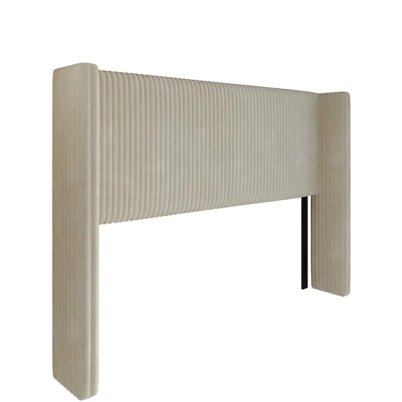 Clayfell Lenox Upholstered Wingback Headboard, Soft Corduroy, Easy to Assemble