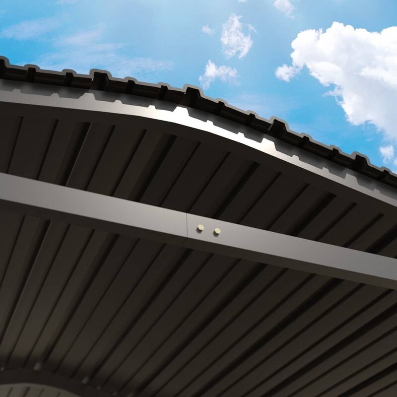 VEIKOUS Heavy Duty Metal Carport Galvanized Steel Shelter for Cars, Boats, and Tractors