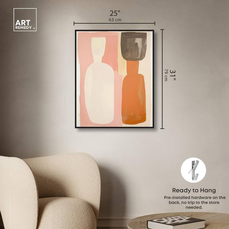 Pink Meets Clay II Canvas by Art Remedy
