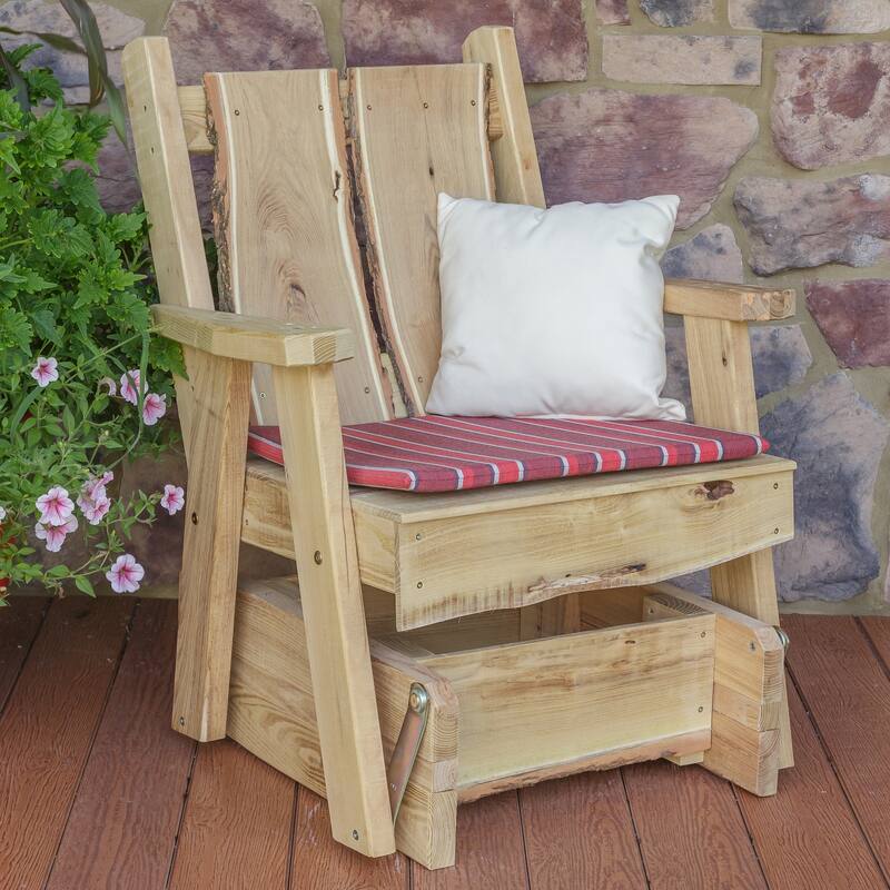 Live Edge Locust Wood Timberland Glider Chair