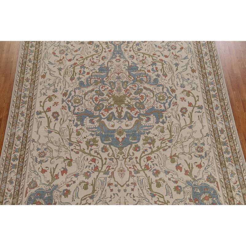 Floral Traditional Oushak Turkish Oriental Wool Area Rug Hand-knotted - 9'9" x 13'0"