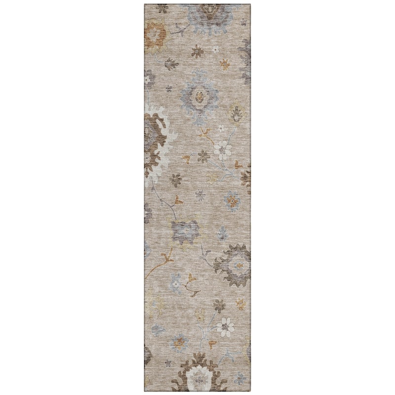 Machine Washable Indoor/ Outdoor Chantille Kashan Traditonal Rug