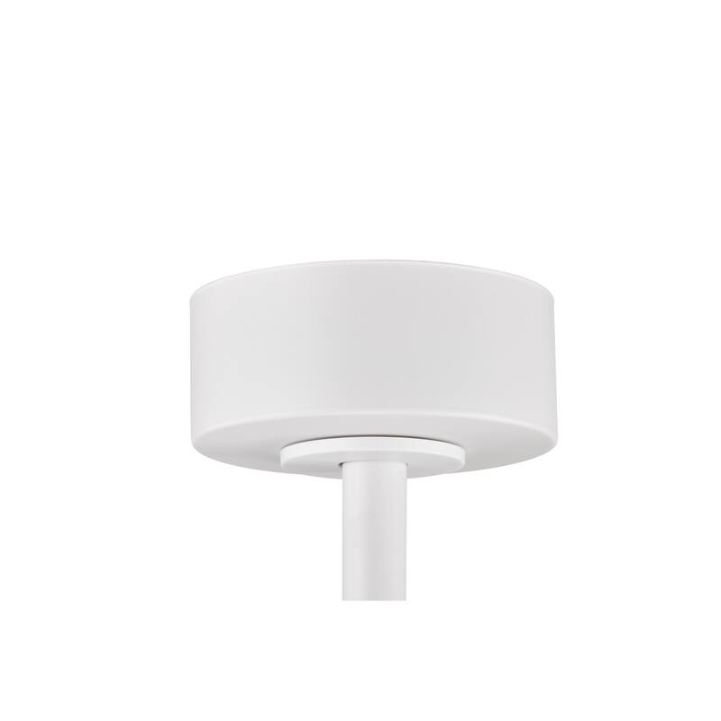 52-inch White on White Solid Wood and Metal Lighted Ceiling Fan LED