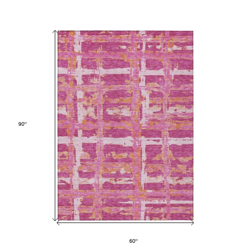 HomeRoots Striped Transitional Rectangle Outdoor Rug