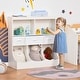 preview thumbnail 9 of 8, HOMCOM Kids Bookcase, Toy Storage Organizer Cabinet, Children Display Bookshelf with Drawers for Toys, Clothes, Books, White