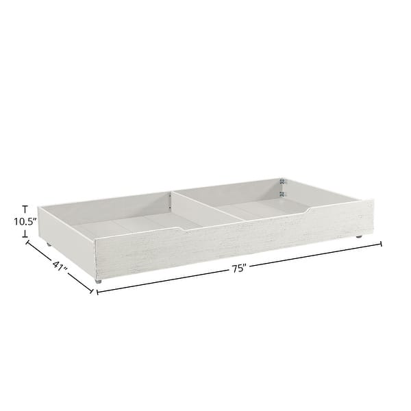 Olivia 41" Wide Trundle, Brushed White