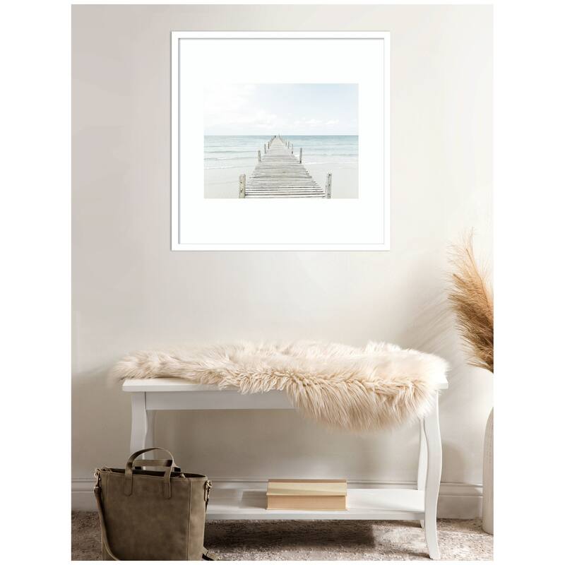 Kate and Laurel Beach 5s by Amy Peterson Framed Wall Art Print