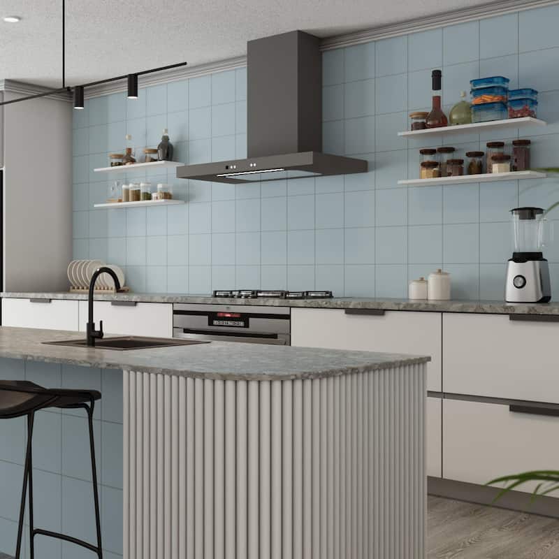 Merola Tile Monocolor Humo 7-7/8" x 7-7/8" Ceramic Floor and Wall Tile - Case (25 Tiles)