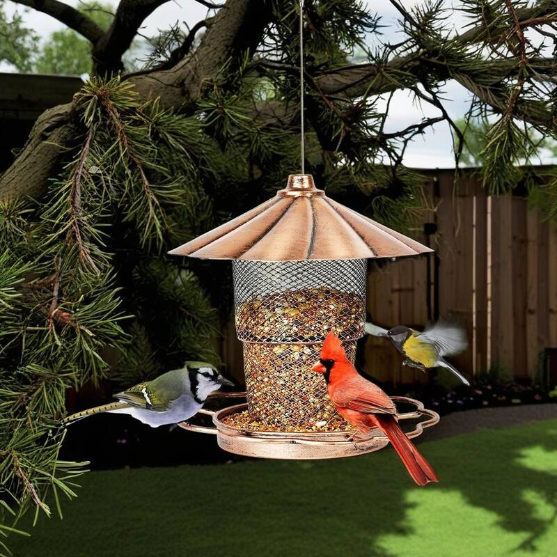 Hanging Bird Feeder with Lid, Bird Feeders For Outdoor