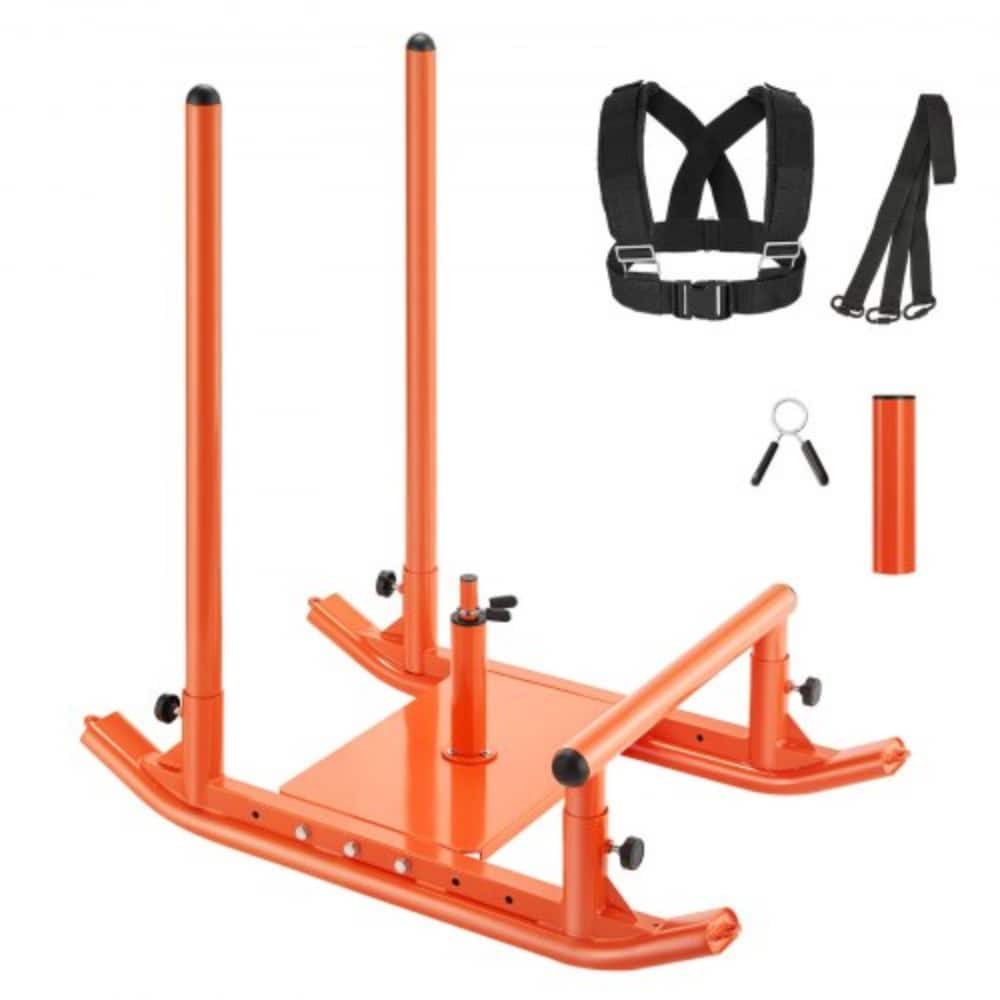 Steel Speed Training Sled with Adjustable Harness and Shoulder Straps for Strength Workouts - 40.6” x 26” x 40.9”