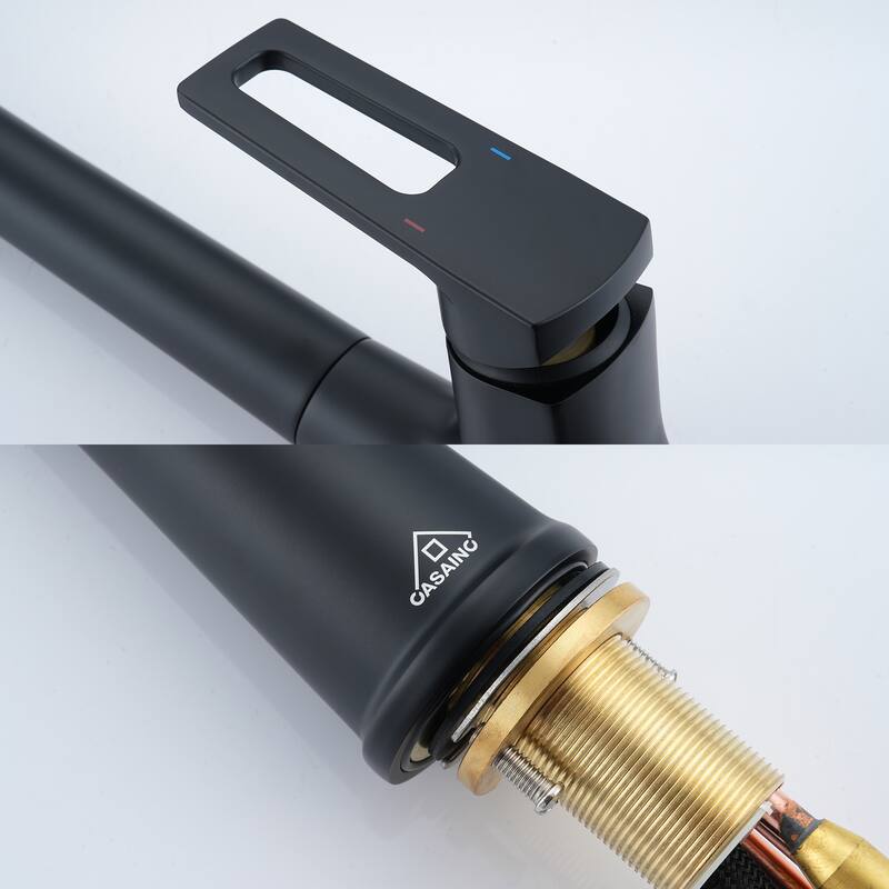 Single-Handle Kitchen Sink Faucet With Pull-Out Sprayer