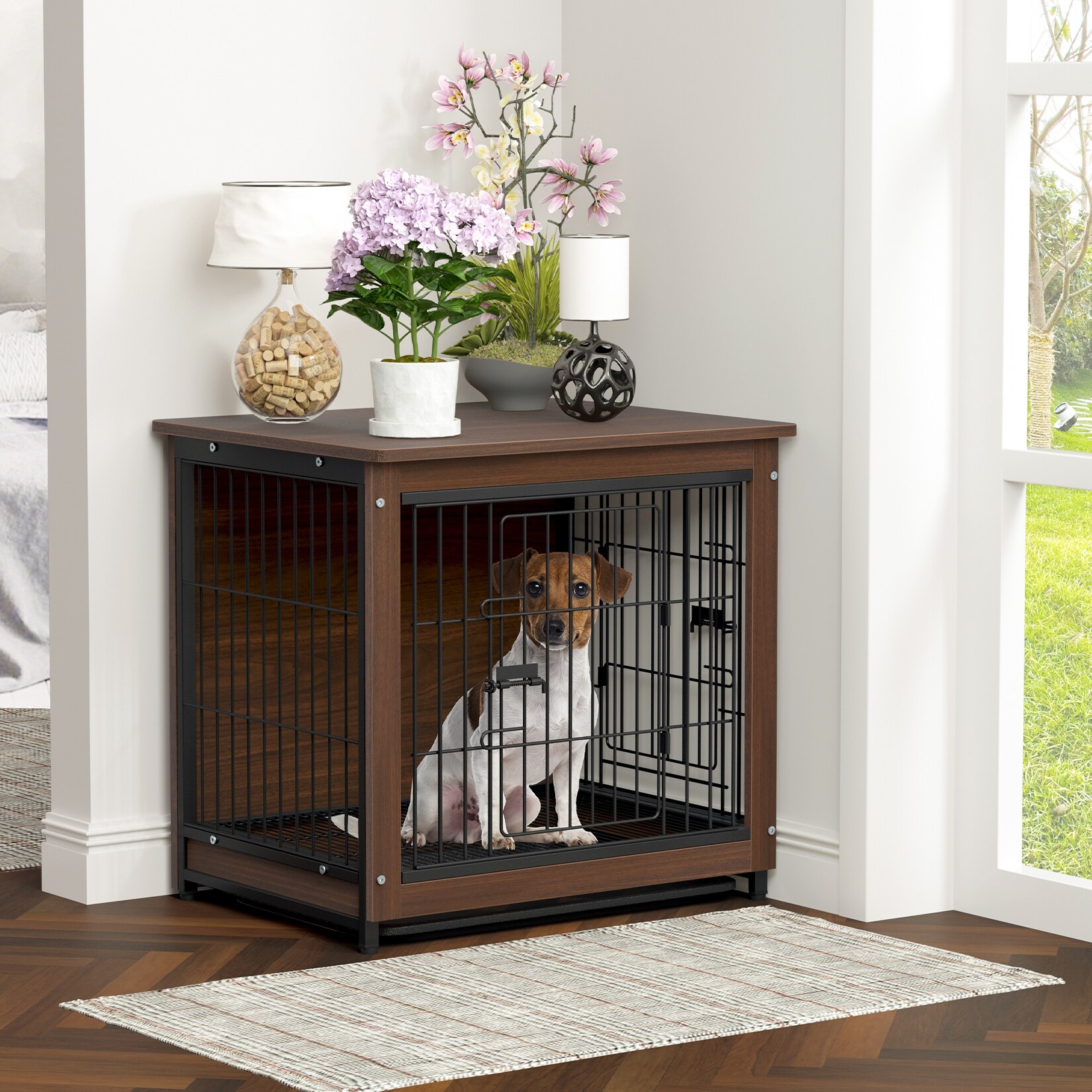corner dog crate