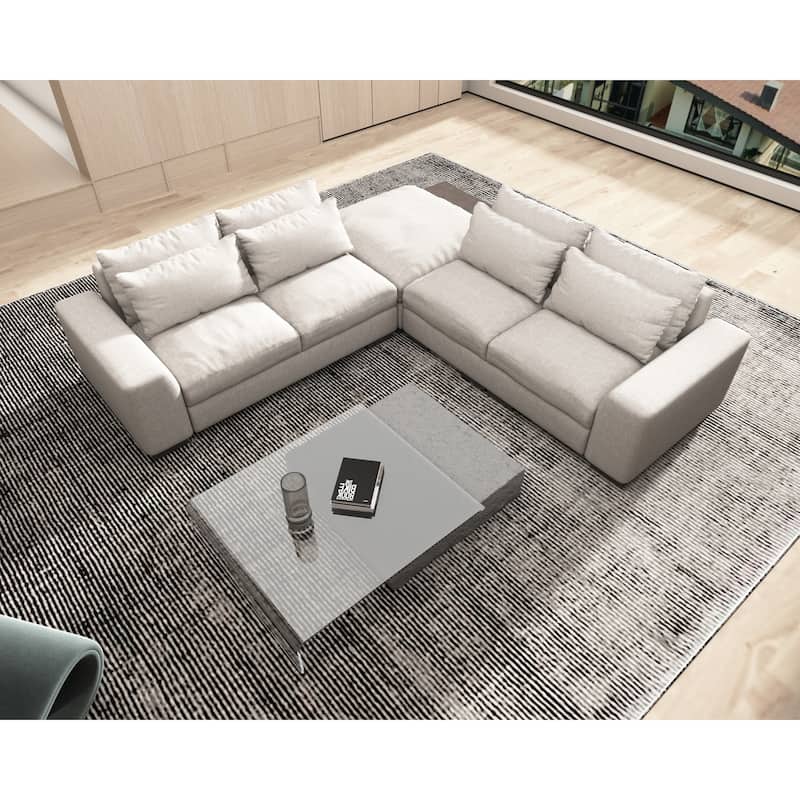 Modern Sectional Sofa with Feather and Down