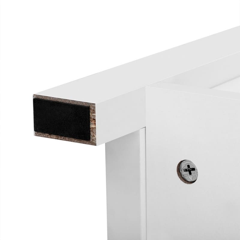 Farmhouse 55.1" Sideboard with Sliding Barn Doors and Storage Drawers, Wood Buffet Table with Power Outlet