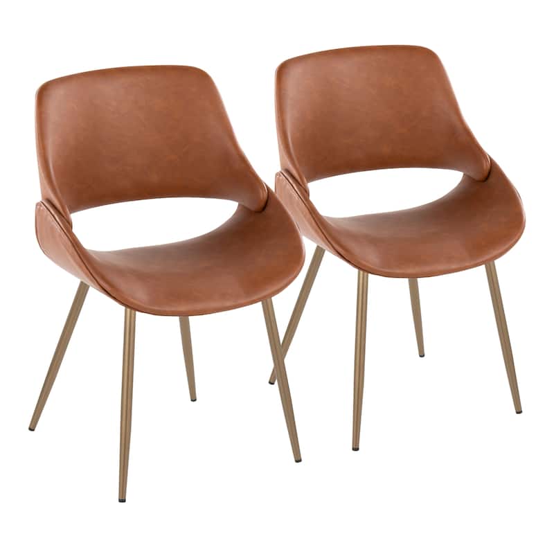 Carson Carrington Svellingen Dining/Accent Chair with Half-Lap Metal Legs (Set of 2)