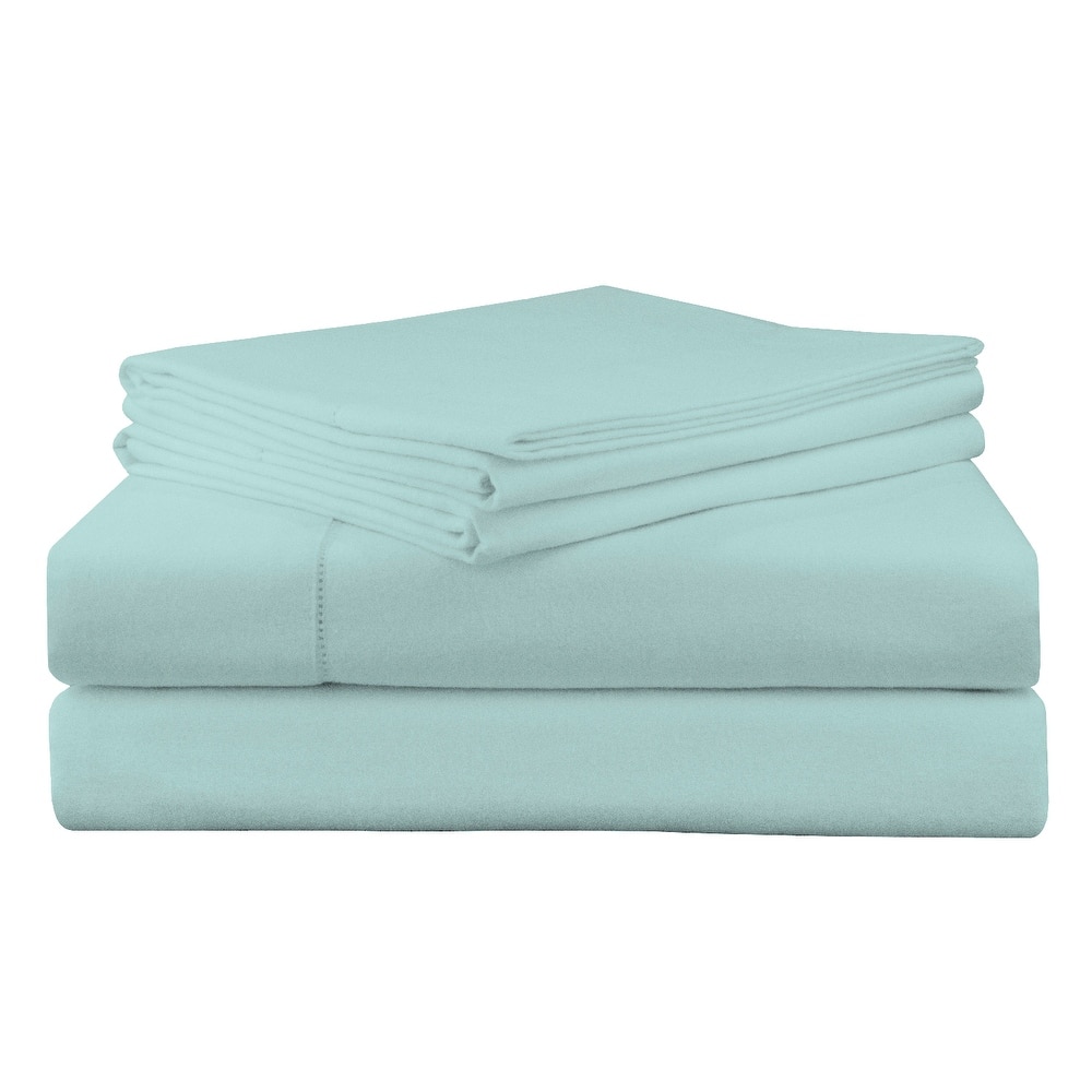 Pointehaven 200 GSM Superior Heavyweight Flannel Cotton Deep Pocket Bed Sheet Set