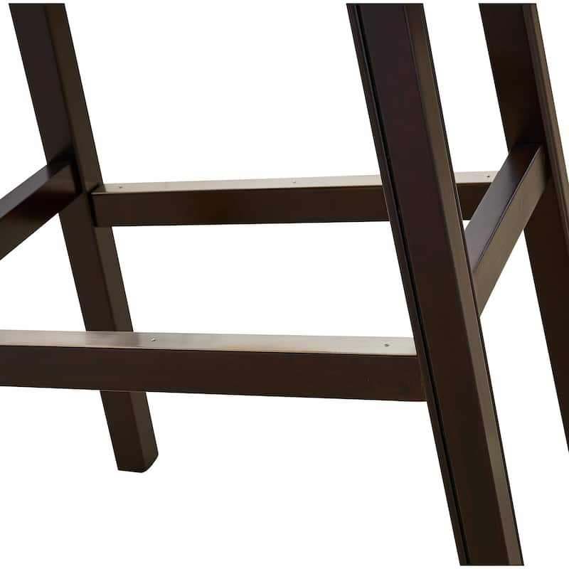 Julian 31" Espresso Bar Stool with Tan Faux Leather seat