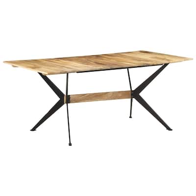 vidaXL Dining Table Kitchen Table Dining Room Dinner Table Solid Mango Wood - 70.9"x35.4"x29.9"