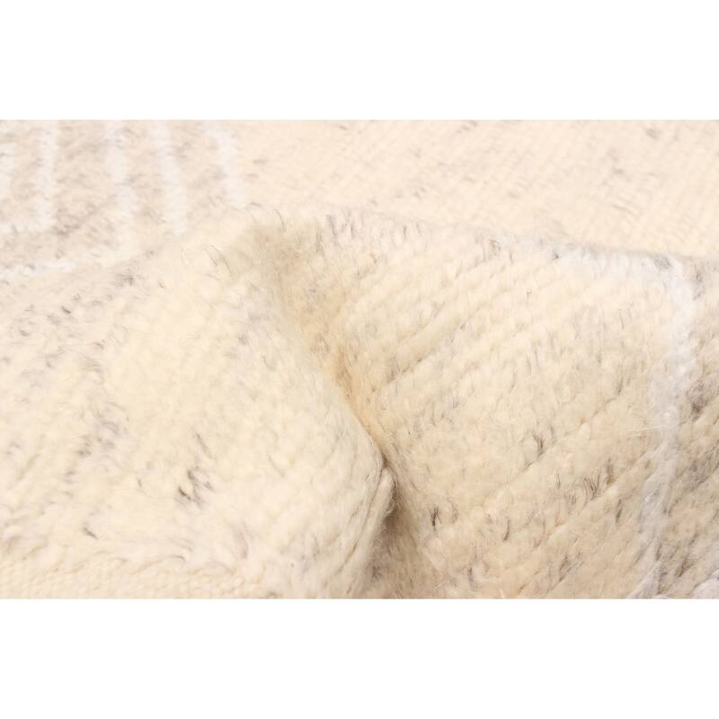 ECARPETGALLERY Hand-knotted Tangier Cream Wool Rug - 8'1 x 9'10